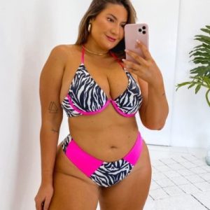 Biquíni aro único zebrado